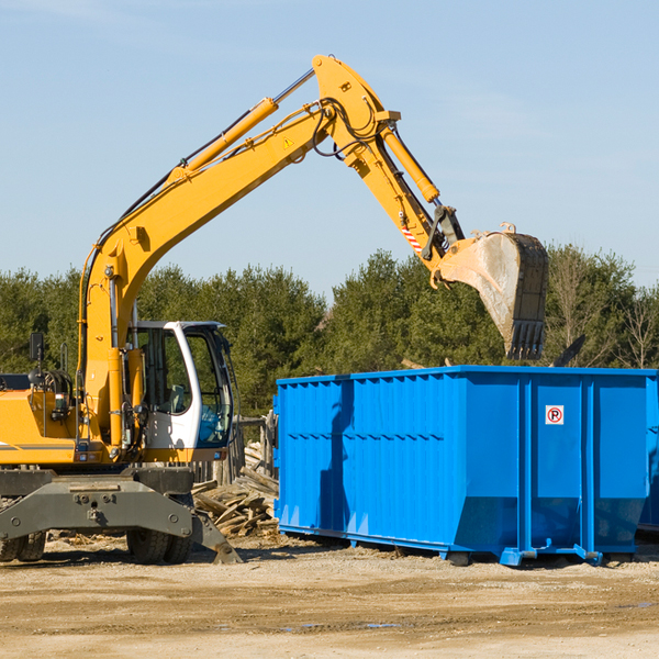 are there any restrictions on where a residential dumpster can be placed in Fort Ripley